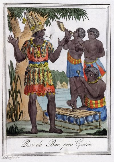 Koning van de Bar, eiland Goree, Senegal door Jules Grasset de Saint-Sauveur
