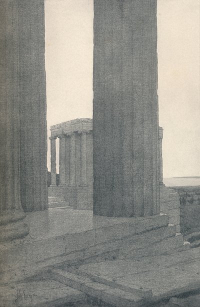 De tempel van Athene Nike in Athene, 1913 door Jules Guerin