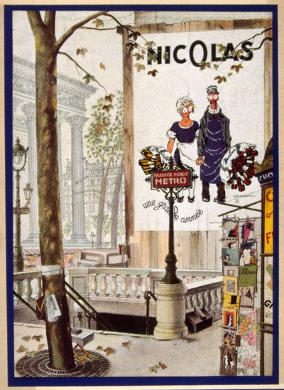 Franse poster met de fictieve bezorger 