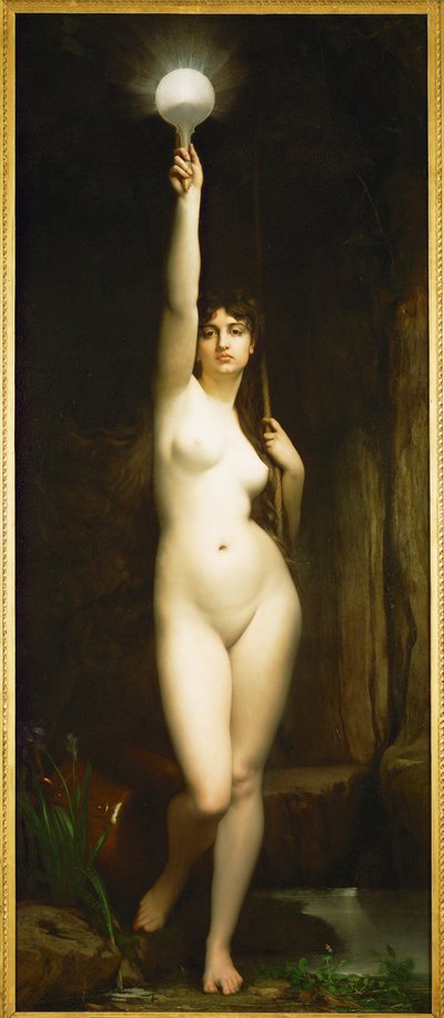Waarheid (schilderij op doek) door Jules Joseph Lefebvre