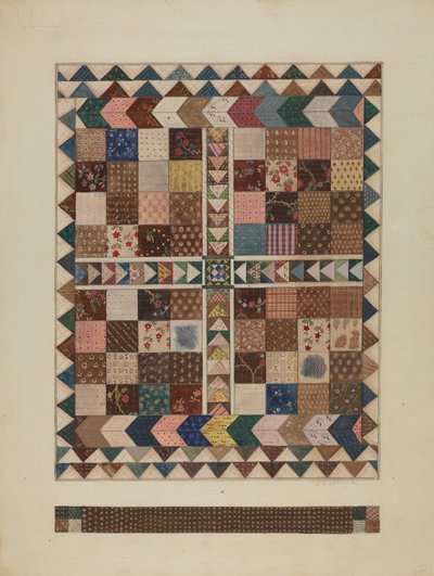 Patchwork Wiegdeken, 1935-1942 door Jules Lefevere