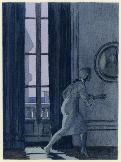 Illustratie voor memoires van Casanova (kleurenlitho) door Jules Marie Auguste Leroux