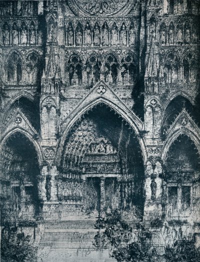 De kathedraal van Amiens, 20e eeuw door Jules de Bruycker
