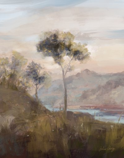 Hazy Mountain Retreat door Julia Cheney