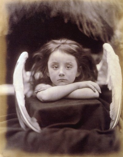 Ik wacht (Rachel Gurney als een Engel) door Julia Margaret Cameron
