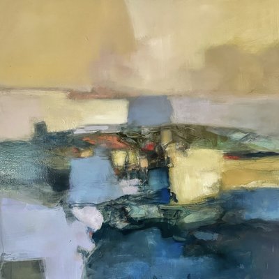 Rustig abstract landschap door Julia Purinton