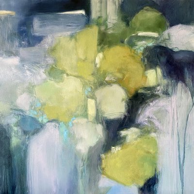 Serene Groen Blauw Stroming door Julia Purinton