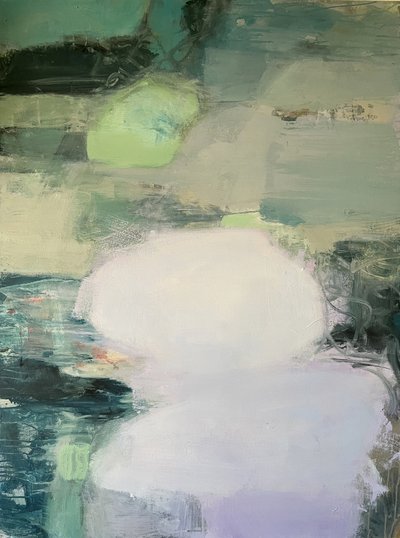 Rustig abstract landschap door Julia Purinton