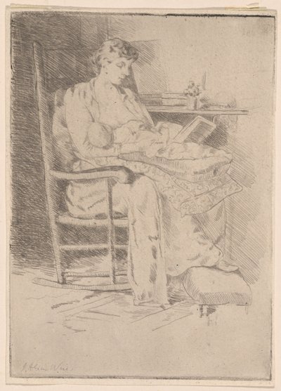 Moeder en kind, nr. 2 door Julian Alden Weir