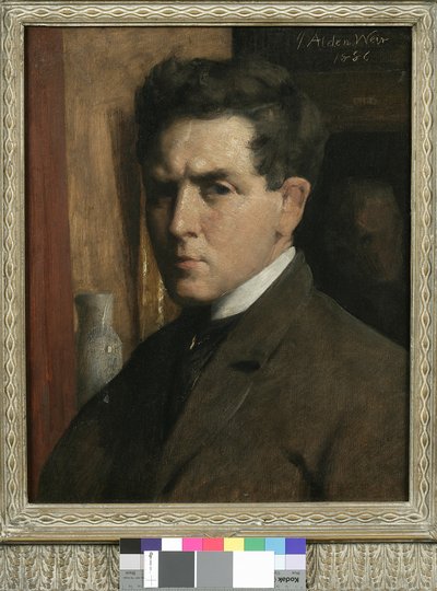 Zelfportret, 1886 door Julian Alden Weir
