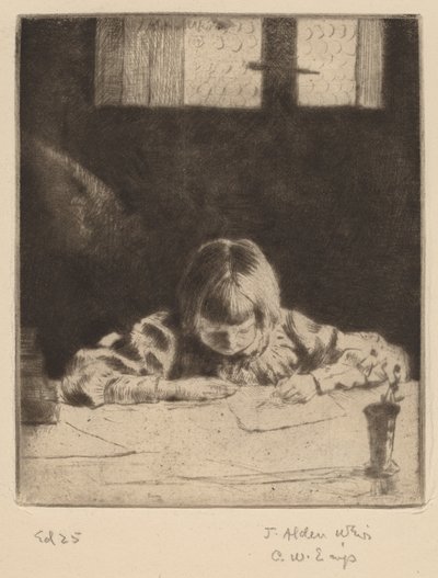 De Kleine Student, 1890 door Julian Alden Weir