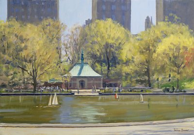 Het Roeimeer, Central Park, New York, 1997 door Julian Barrow