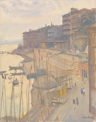 De Ganges bij Varanasi, 2009 door Julian Barrow