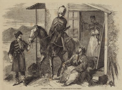 Circassische hoofden en bedienden door Julian Portch