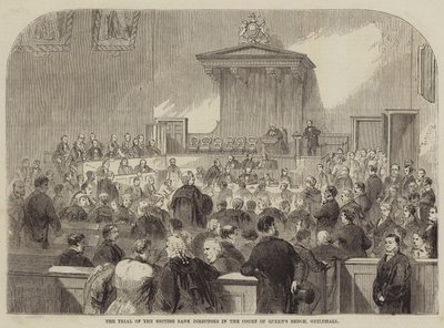 Het proces van de Britse bankdirecteuren in het Hof van Koningin