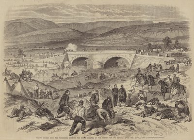 Traktirbrug over de Tchernaya, met de Werken opgericht door de Fransen voor de Verdediging na de Slag door Julian Portch