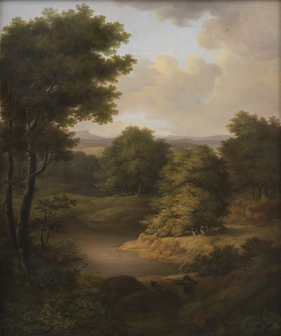 Eendenjacht in een bebost landschap door Julie Lütken