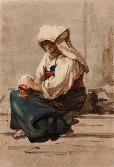 Italiaanse vrouw door Julie Wilhelmine Hagen-Schwarz