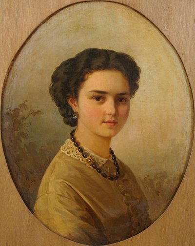 Portret van een dame door Julie Wilhelmine Hagen-Schwarz
