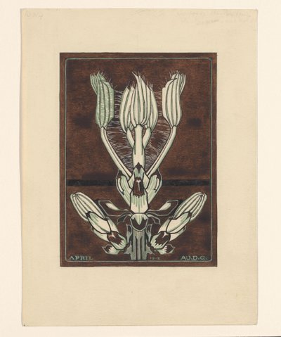Knoppen van een bloem door Julie de Graag (signed by artist)
