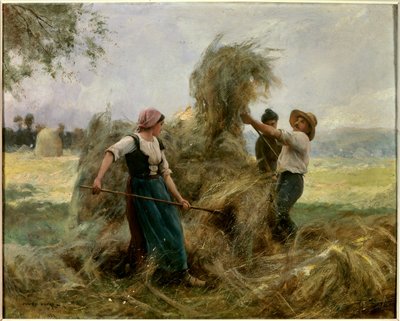 Het hooi. Schilderij door Julien Dupre (1851-1910) door Julien Dupre