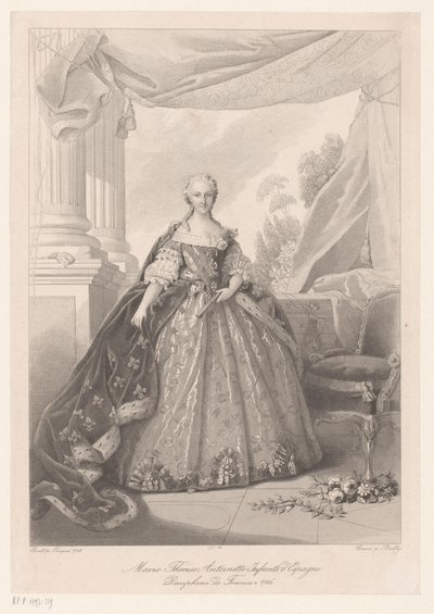 Portret van Maria Theresia van Bourbon door Julien Leopold Boilly