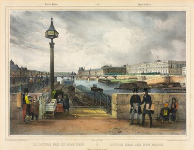 Het Louvre bij de Nieuwe Brug door Julien Louis Jacottet