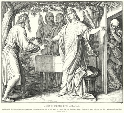 Een Zoon wordt aan Abraham Beloofd door Julius (after) Schnorr von Carolsfeld