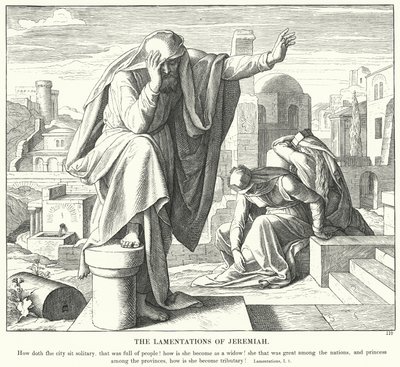 De Klaagliederen van Jeremia door Julius (after) Schnorr von Carolsfeld