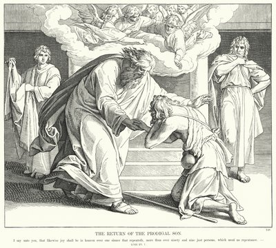 De Terugkeer van de Verloren Zoon door Julius (after) Schnorr von Carolsfeld