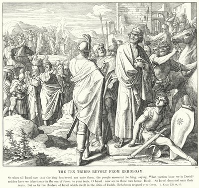 De Tien Stammen Komen in Opstand tegen Rehabeam door Julius (after) Schnorr von Carolsfeld