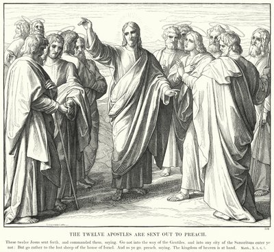 De Twaalf Apostelen Worden Uitgezonden om te Prediken door Julius (after) Schnorr von Carolsfeld