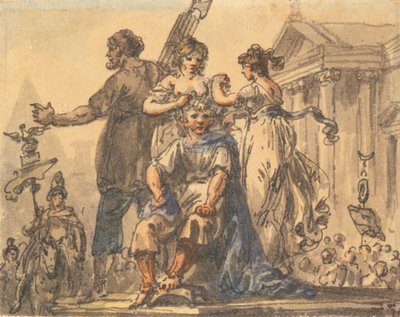 Die Bildung der Bürgerkrone door Julius Caesar Ibbetson
