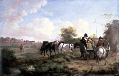 Naar de markt gaan door Julius Caesar Ibbetson
