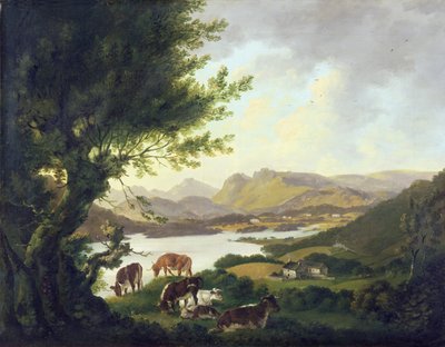 Lake Windemere door Julius Caesar Ibbetson