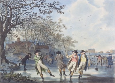 Wintervermaak: Een Uitzicht in Hyde Park vanaf het Grachtige Huis, 1787 door Julius Caesar Ibbetson