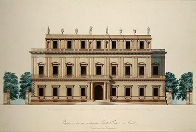 Ontwerp voor de voorgevel van het Stadhuis in Kassel door Julius Eugen Ruhl