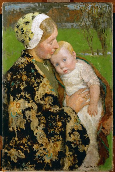 Moederschap (schilderij op doek) door Julius Gari Melchers