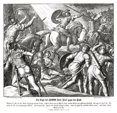 Een engel leidt de Israëlieten door Julius Schnorr von Carolsfeld