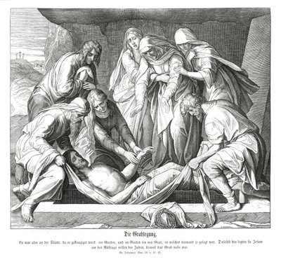 Begrafenis van Jezus, Evangelie van Johannes door Julius Schnorr von Carolsfeld