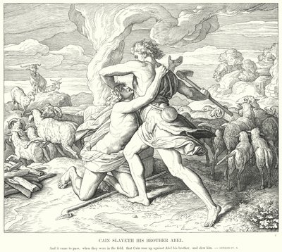 Kaïn doodt zijn broer Abel door Julius Schnorr von Carolsfeld