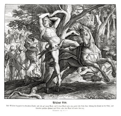 Dood van Absalom door Julius Schnorr von Carolsfeld