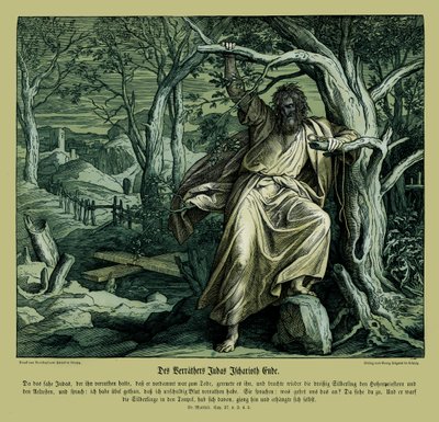 Dood van Judas Iskariot, Evangelie van Matteüs door Julius Schnorr von Carolsfeld