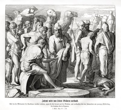 Jozef wordt door zijn broers verkocht, Genesis door Julius Schnorr von Carolsfeld