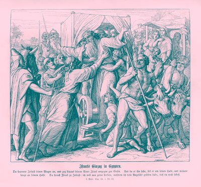 Jozefs vader arriveert in Egypte, Genesis door Julius Schnorr von Carolsfeld