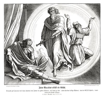 Judas de Makkabeeër ontvangt een gouden zwaard door Julius Schnorr von Carolsfeld