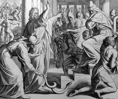 Mozes en Aäron door Julius Schnorr von Carolsfeld