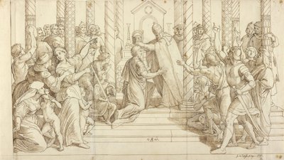 De kroning van Karel de Grote door Julius Schnorr von Carolsfeld