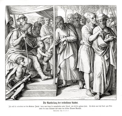 De verdeling van het beloofde land, Jozua door Julius Schnorr von Carolsfeld