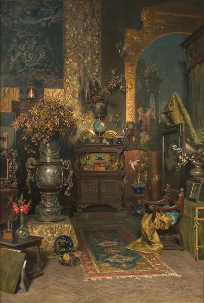 Atelierinterieur door Julius Victor Berger